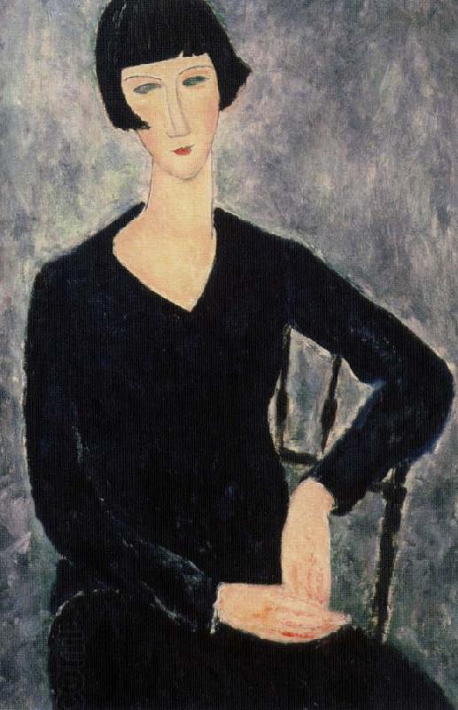 Amedeo Modigliani sittabde kvinna i blatt China oil painting art